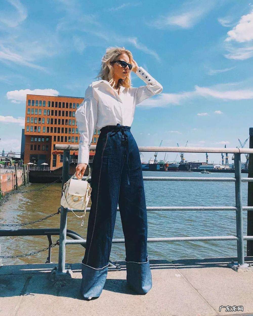 夏天衬衫阔腿裤搭配