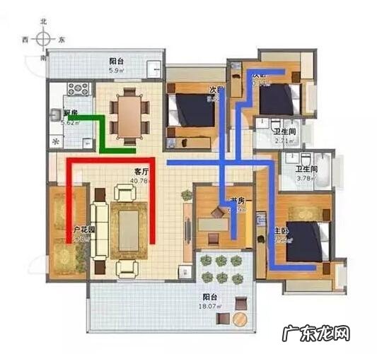 风水学户型图讲解 户型图风水简析图