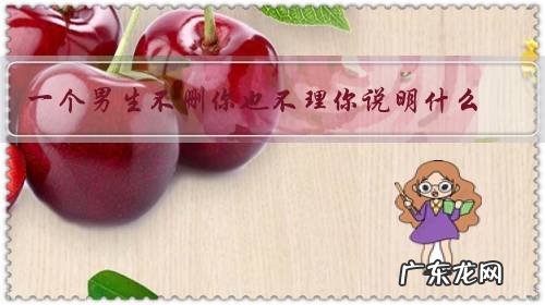 一个男生不删你也不理你说明什么?