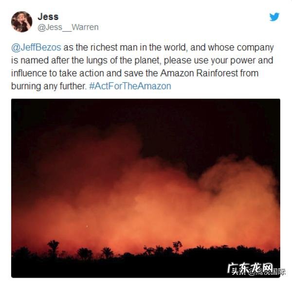 亚马逊雨林连烧三周，各国网友喊话亚马逊CEO贝佐斯前去救火，你怎么看？