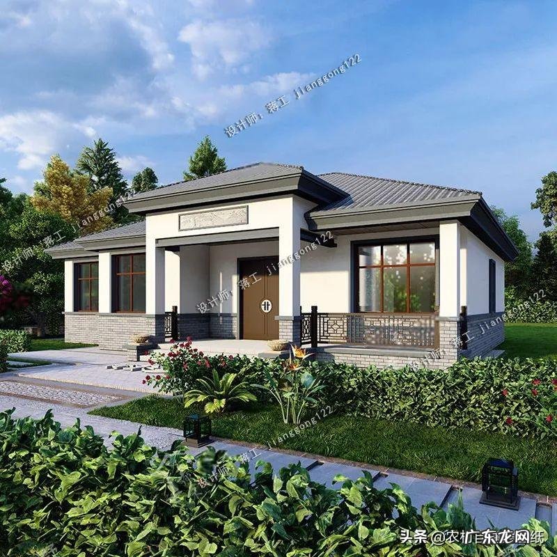 别墅院子风水布局图 一层别墅风水户型图片