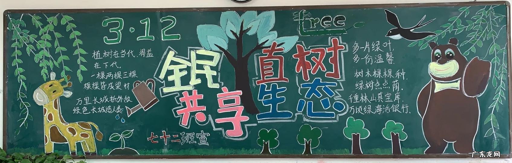 关于植树的黑板报 植树节黑板报模板