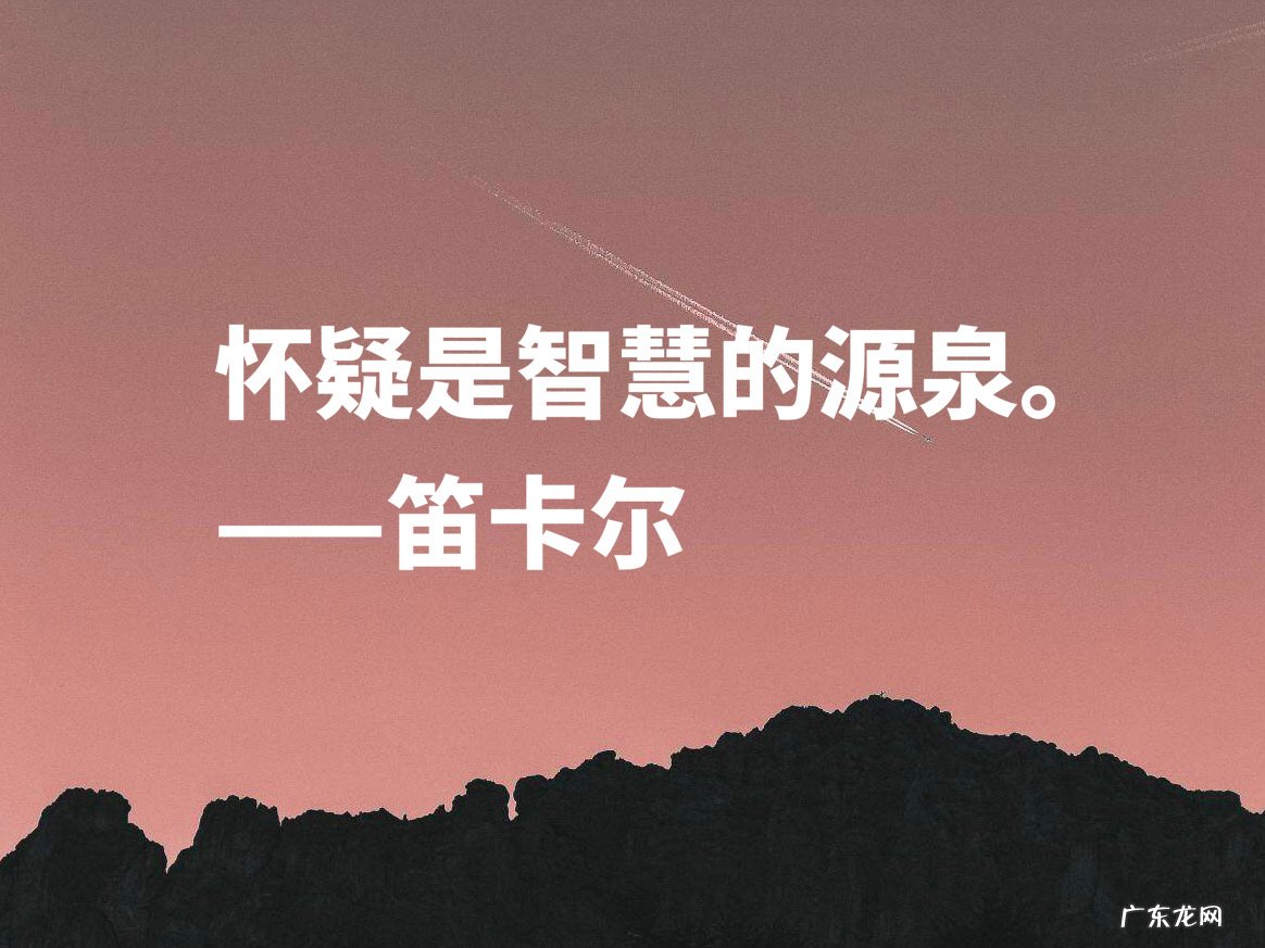 笛卡尔的故事 笛卡尔名言名句