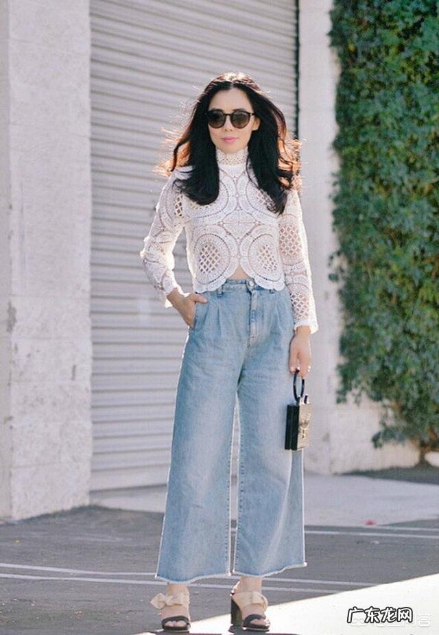 牛仔阔腿裤配什么鞋子?
