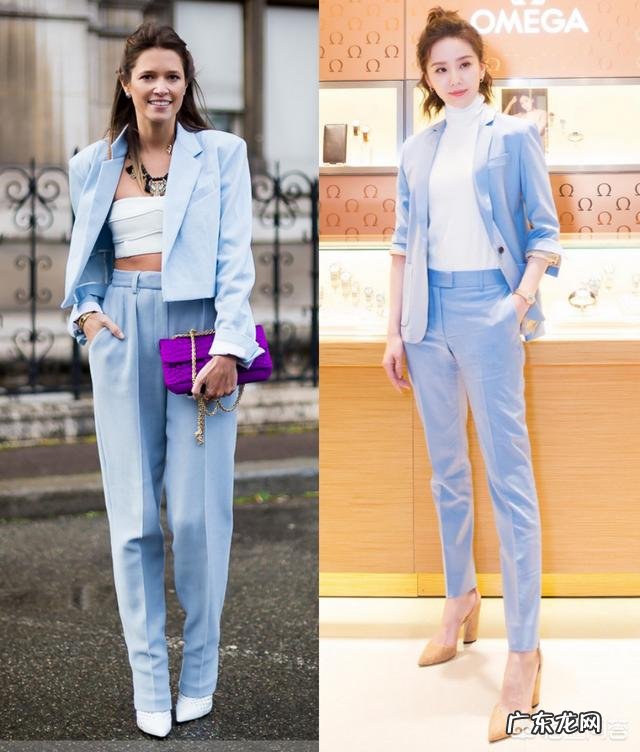 天蓝色裤子怎样搭配上衣?