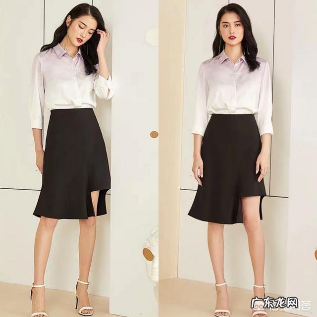 中长黑摆裙配什么颜色上衣？
