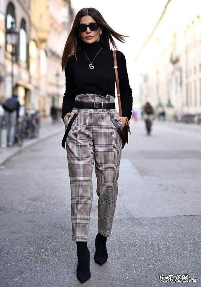 秋装的纸袋裤怎样搭配更显时尚气质?