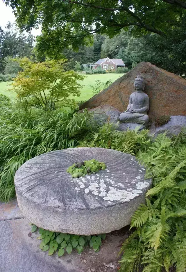 石磨景观造型图片大全 石磨与风水池图片区别