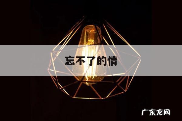 忘不了的情，忘不了的情广场舞