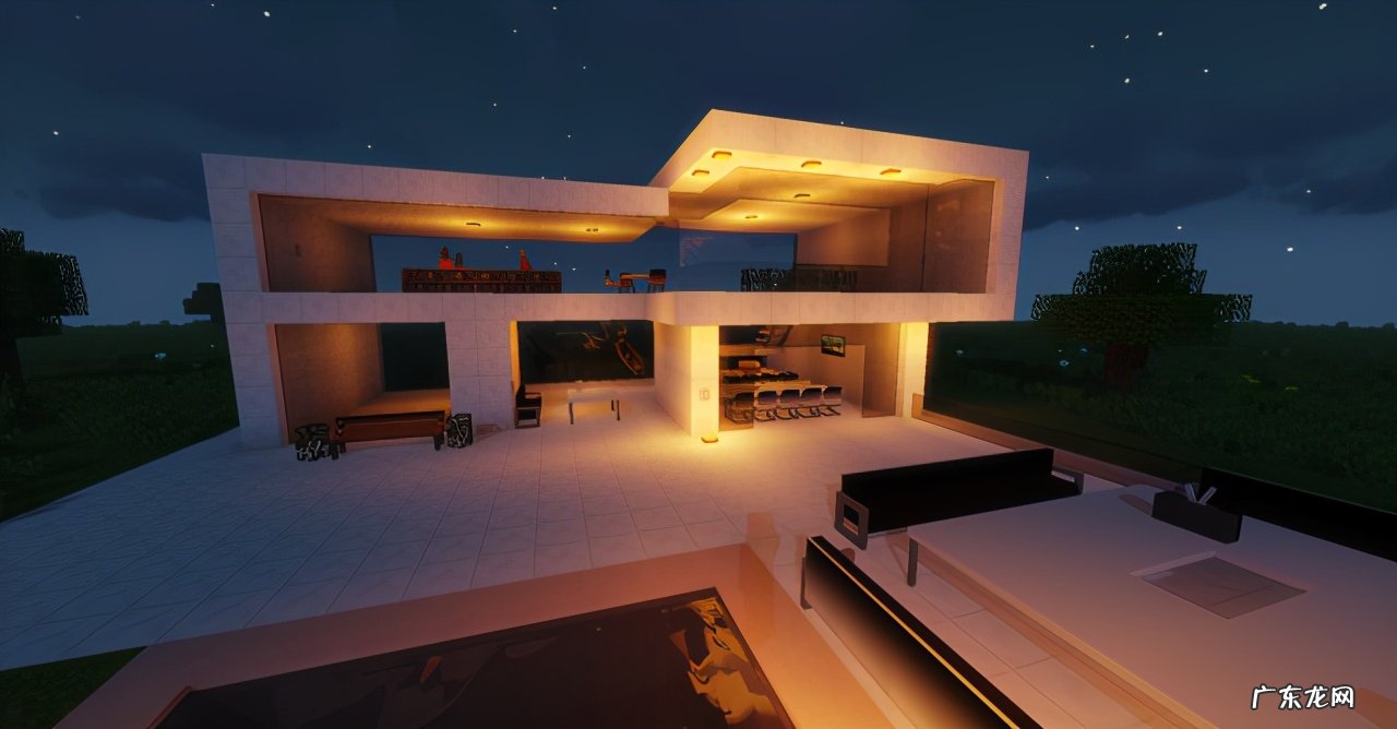 我的世界100×100别墅教程 我的世界别墅教程 现代