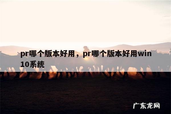 pr哪个版本好用,pr哪个版本好用win10系统