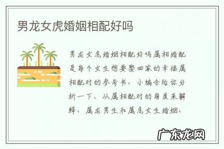 男龙女虎婚姻相配好吗-猪龙婚姻是否般配