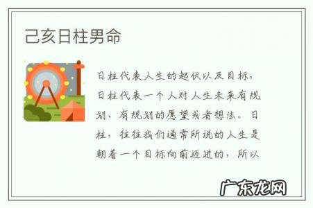 己亥日柱男命-己亥日柱男命长相