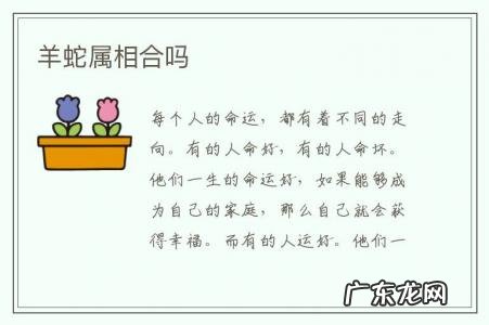 羊蛇属相合吗-羊蛇属相合吗