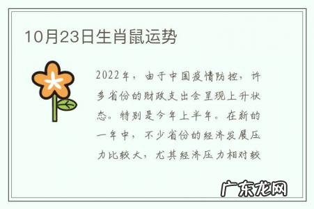 10月23日生肖鼠运势-10月23日生肖鼠运势怎样