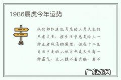 1986属虎今年运势-1986年属虎今年运势每月运势