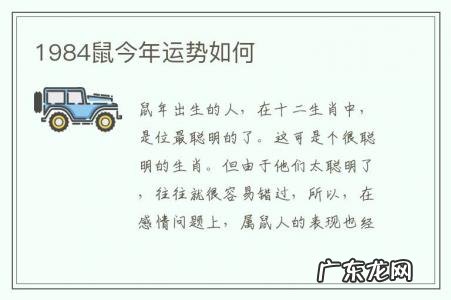 1984鼠今年运势如何-1984年鼠运势怎么样