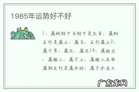 1985年运势好不好-1985年运势好不好呢