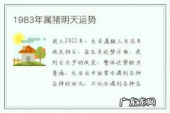 1983年属猪明天运势-1983年属猪今年运程