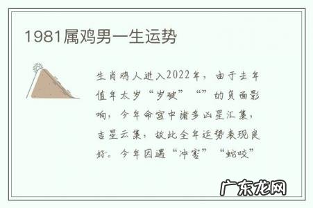 1981属鸡男一生运势-1981年属鸡男一生运势及运程