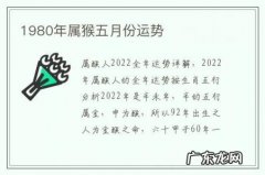 1980年属猴五月份运势-1980年属猴5月份的运势