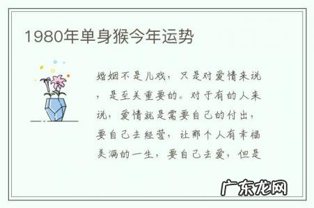 1980年单身猴今年运势-今年1980年猴运势如何