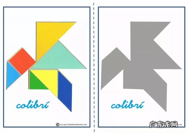 用七巧板拼各种各样的图案 七巧板图案大全的图片小鸟