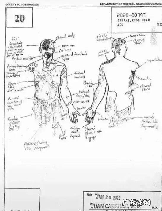 科比遗骨照片图片 原图 现场十分惨烈