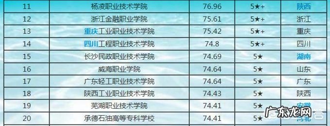 中国排前20位的专科大学有哪些?