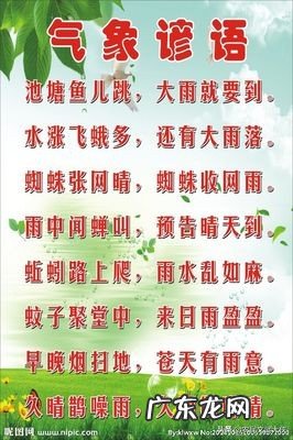 古代劳动人民总结出来的关于天气的谚语都有哪些?
