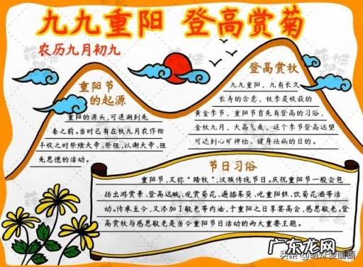 三年级重阳节手抄报内容大全 一等奖 三年级关于重阳节的手抄报图片