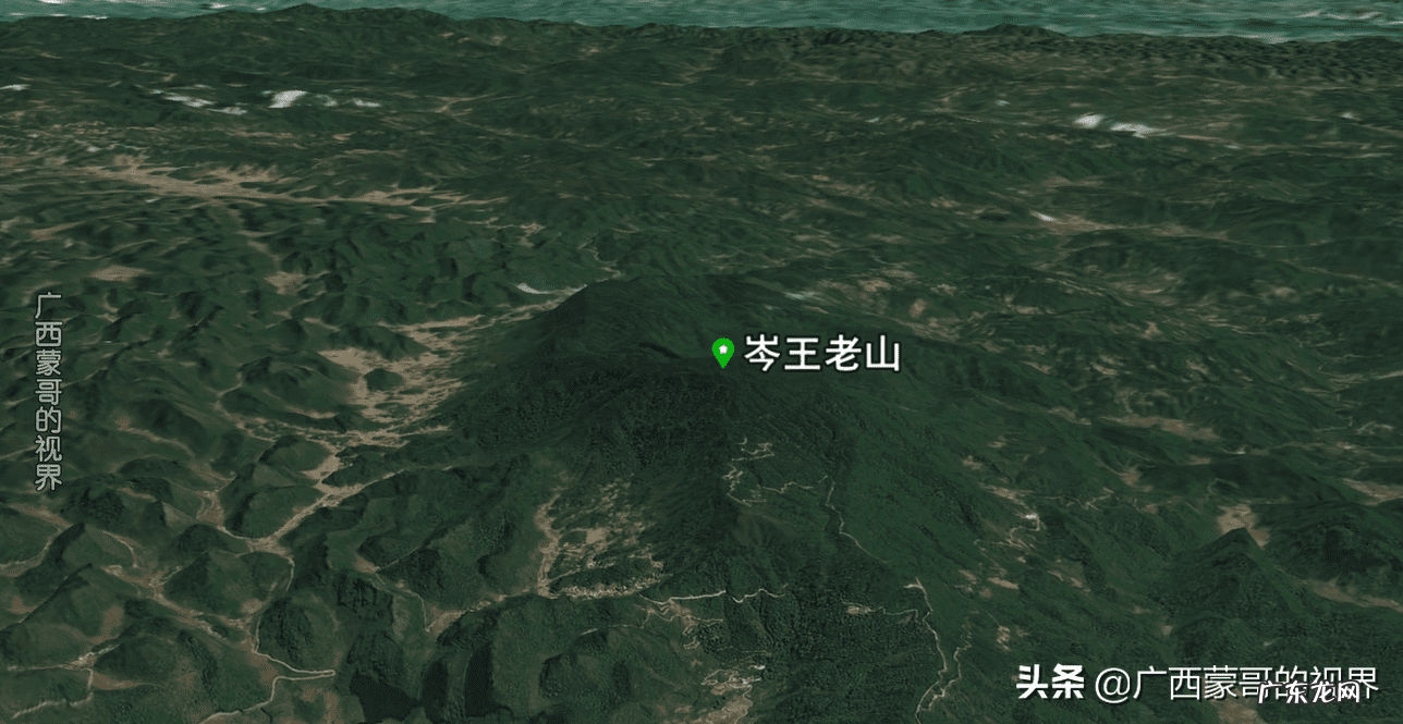 广西山脉地形图 广西风水卫星山脉地图