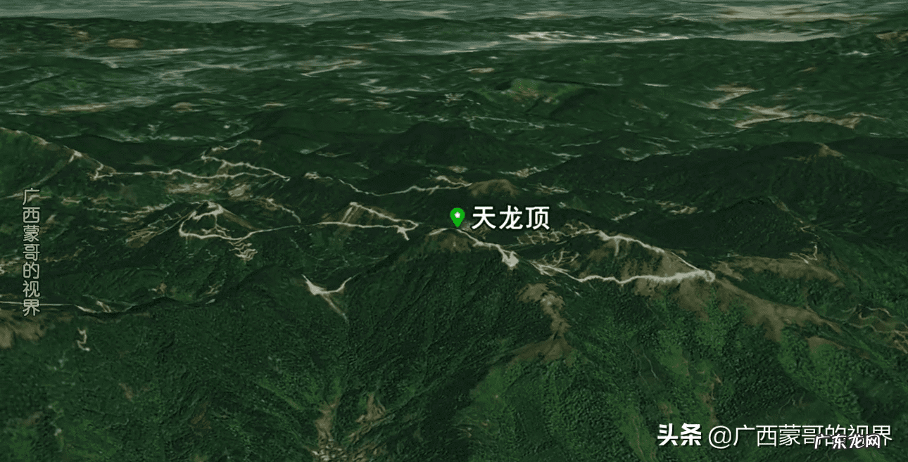 广西山脉地形图 广西风水卫星山脉地图