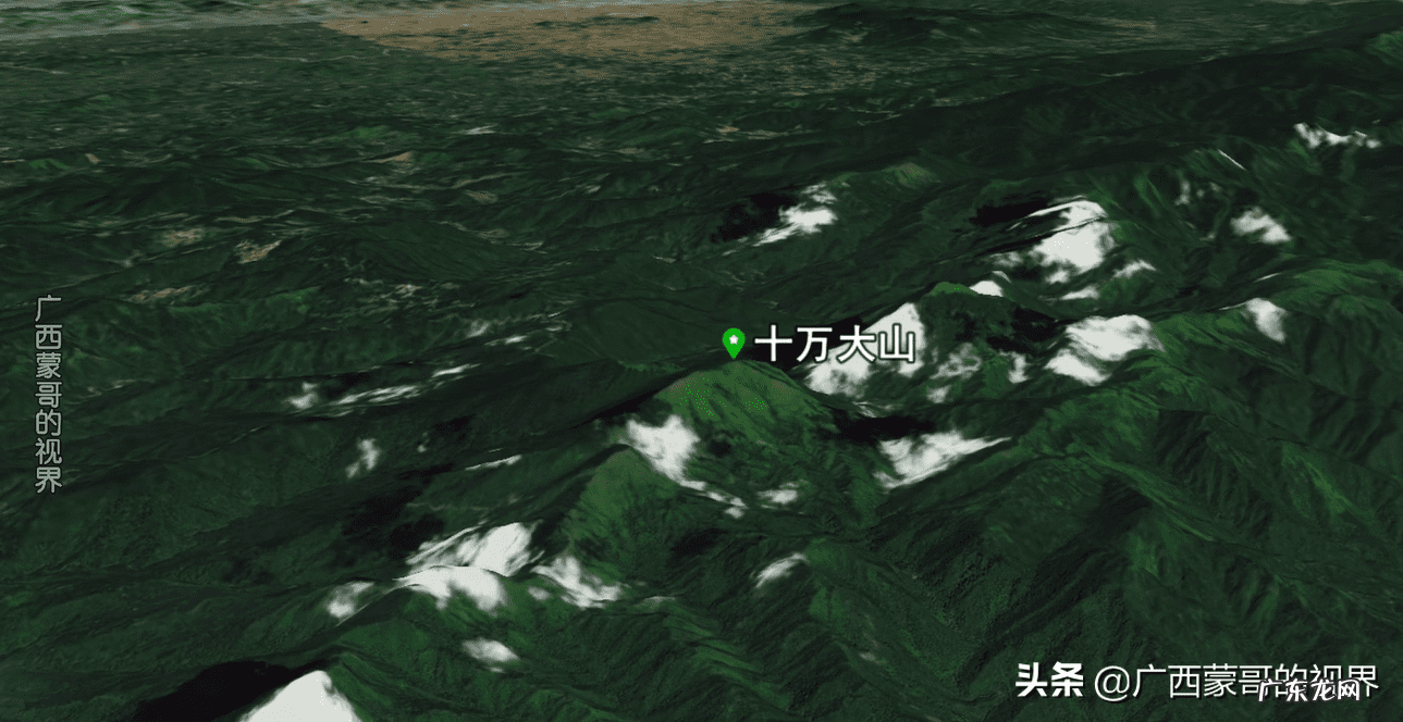 广西山脉地形图 广西风水卫星山脉地图