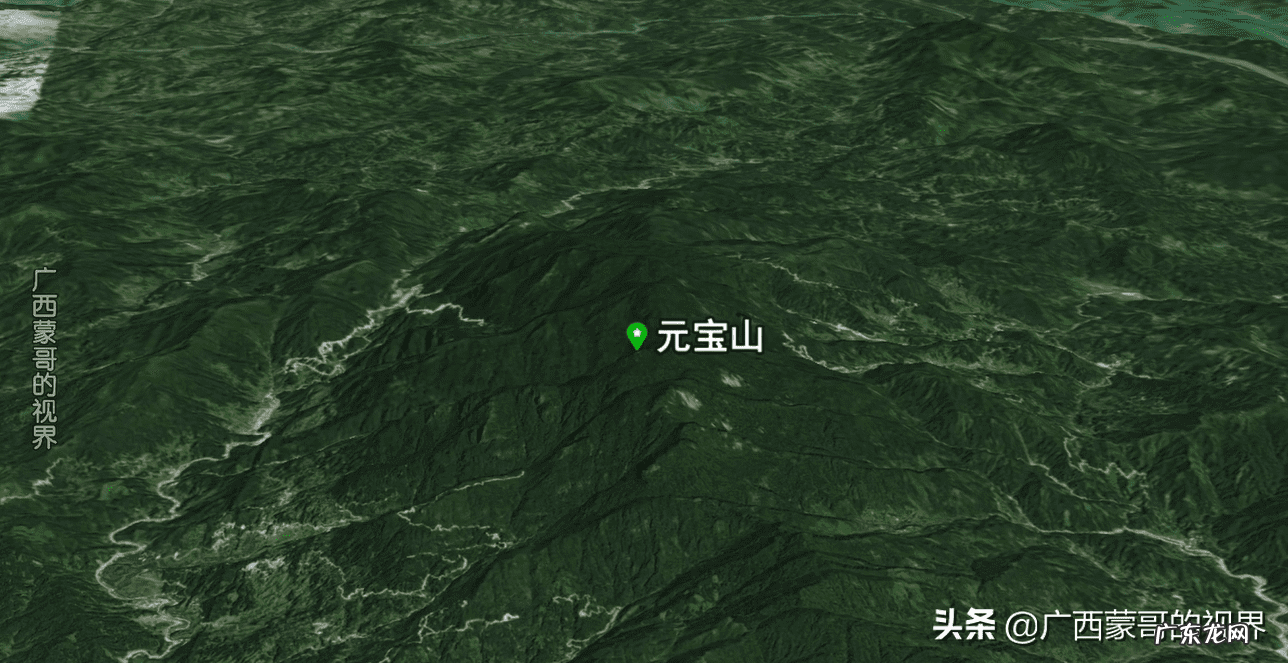 广西山脉地形图 广西风水卫星山脉地图