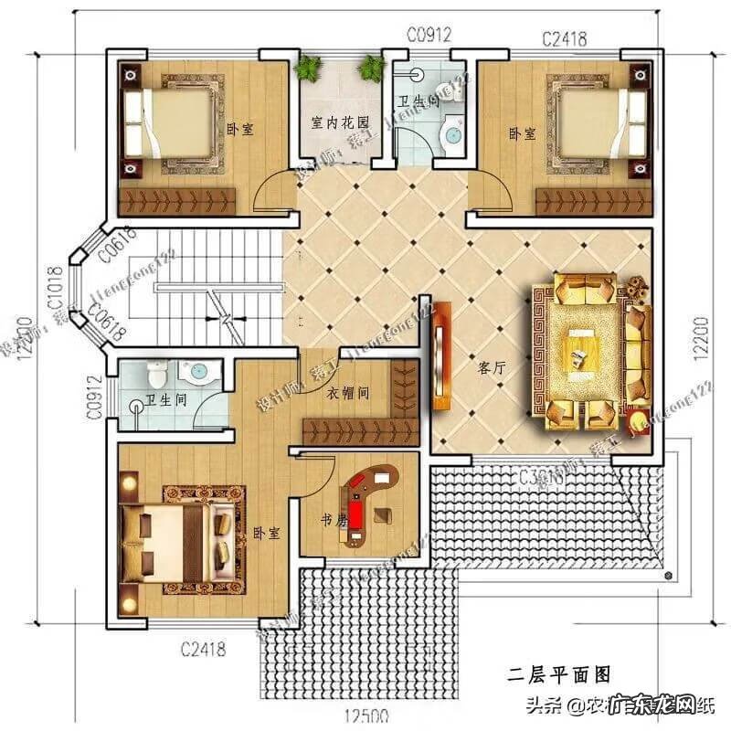 农村三层楼 农村房子 三层楼