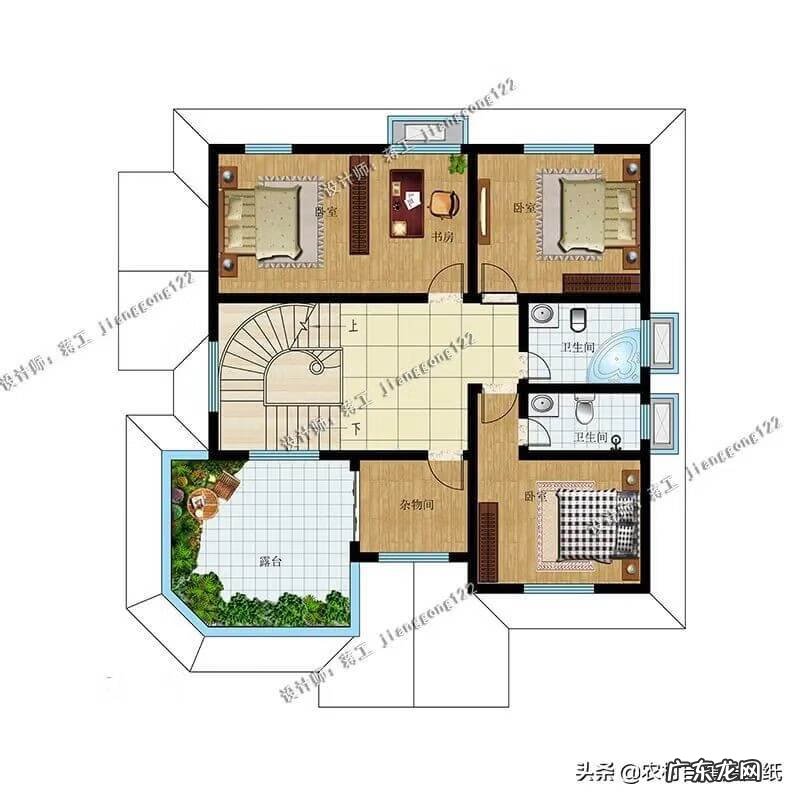 农村三层楼 农村房子 三层楼