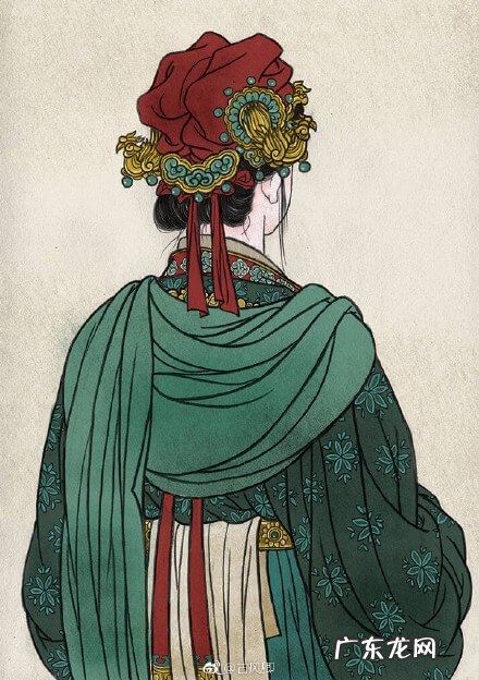 古风水彩人物背影 古风水彩玲珑背影图片