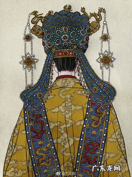 古风水彩人物背影 古风水彩玲珑背影图片