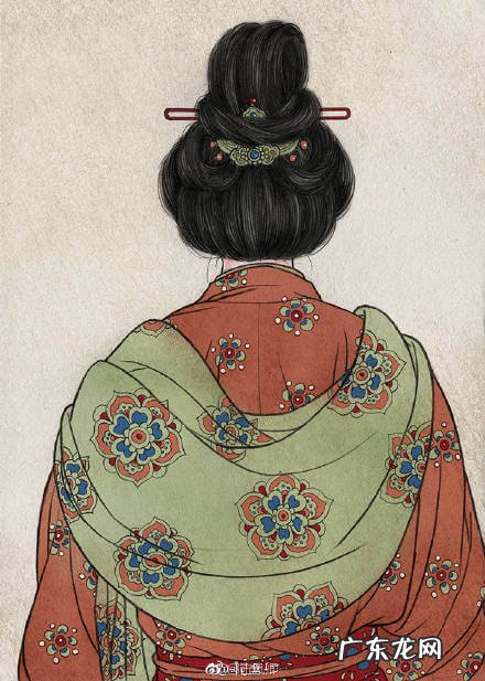 古风水彩人物背影 古风水彩玲珑背影图片