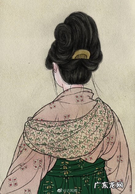 古风水彩人物背影 古风水彩玲珑背影图片