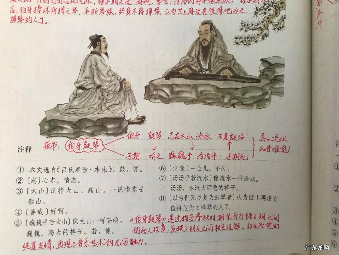 伯牙鼓琴的意思和原文 伯牙鼓琴的意思