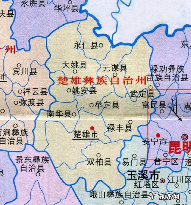 楚雄州地图高清版大图 楚雄州各县人口