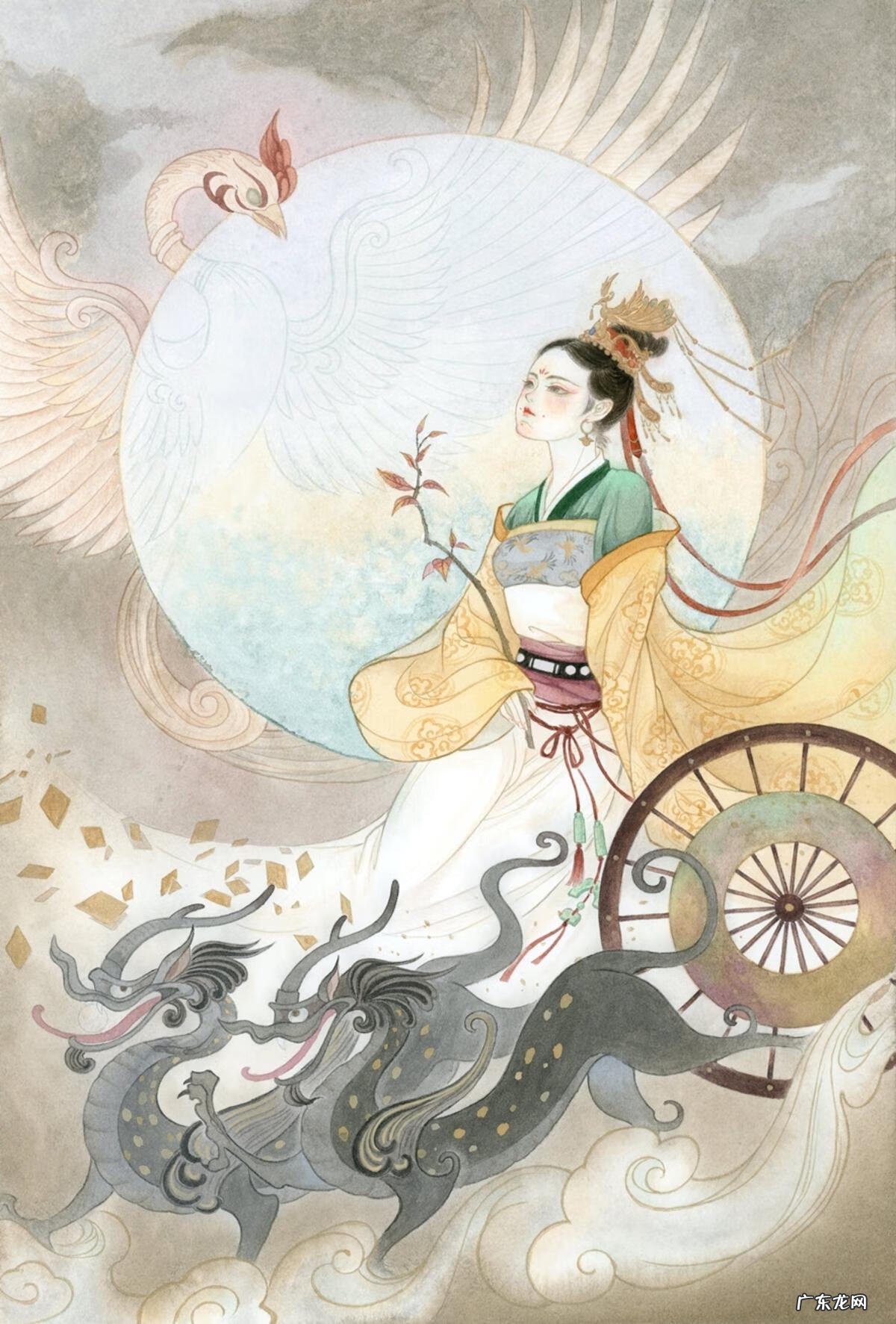 国风水彩画 简约 国风水彩画人物