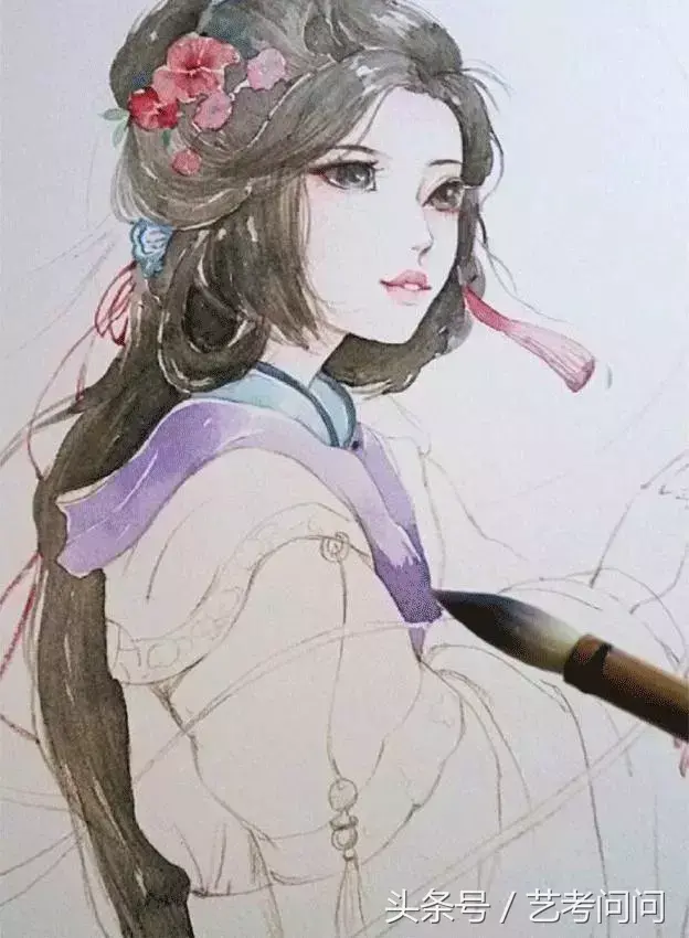 国风画水彩画 国风水彩画教程
