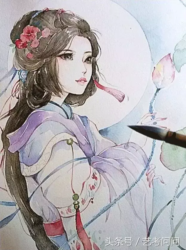 国风画水彩画 国风水彩画教程