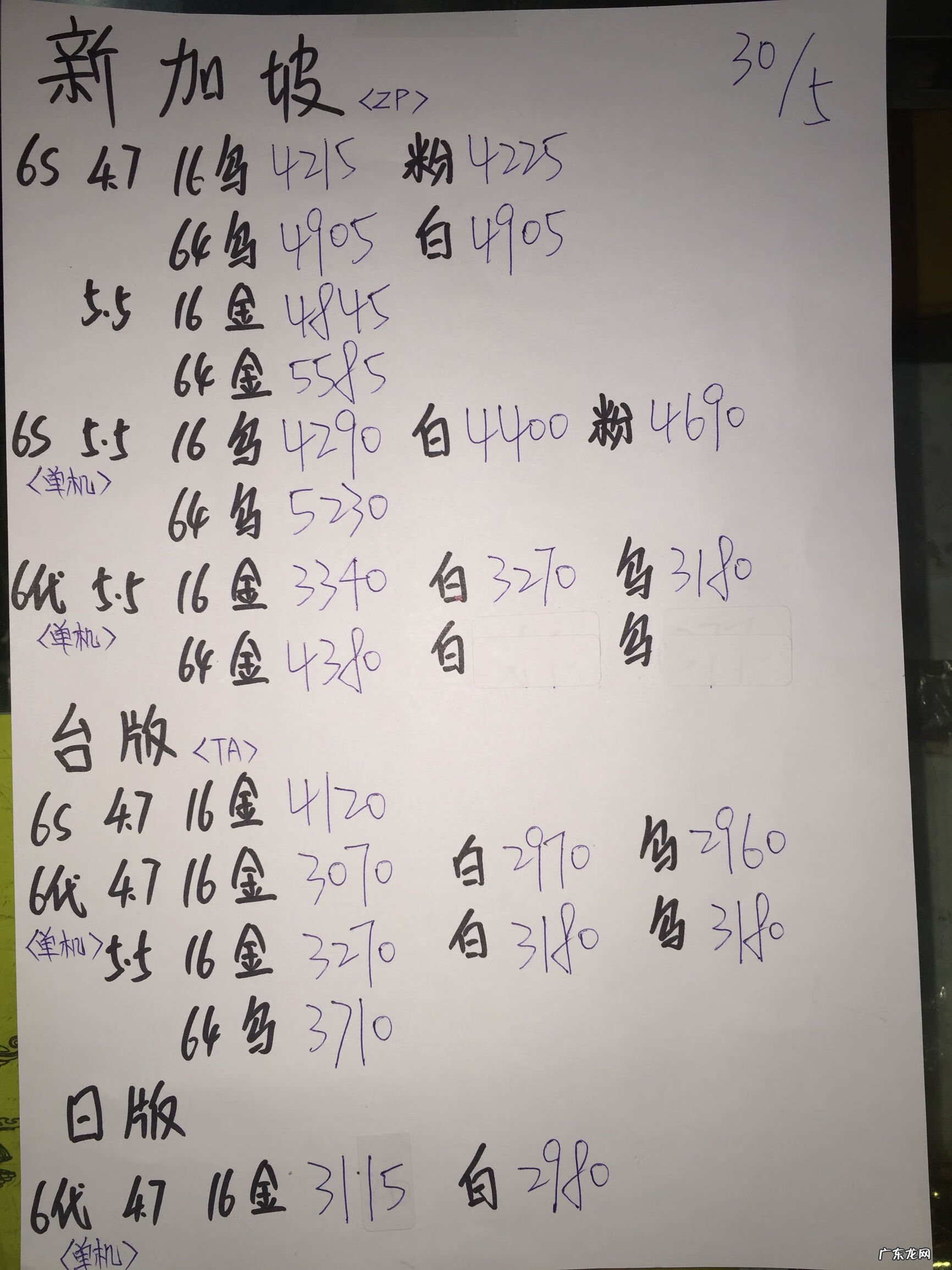 华强北回收手机报价 华强北手机报价大全