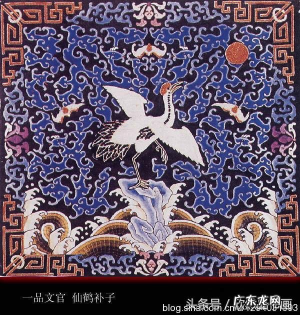 清朝五品文官补子图案 文武补子的风水