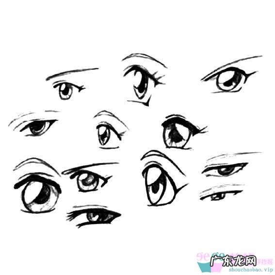 画眼睛简笔画图片大全 卡通少女 卡通眼睛简笔画 可爱 彩色