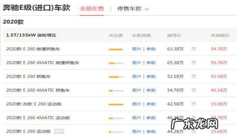 低配奔驰e260落地多少钱 奔驰敞篷e260新车多少钱